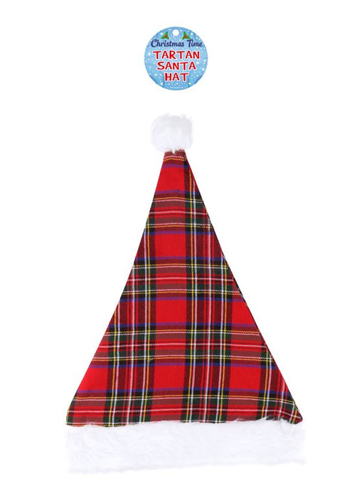 Santa Plush Tartan Hat