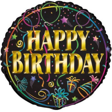 18" Foil Happy Birthday - Birthday Surprise - The Ultimate Balloon & Party Shop