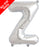 Mini Air Fill  Letter 'Z' Foil Balloon - Silver - The Ultimate Balloon & Party Shop