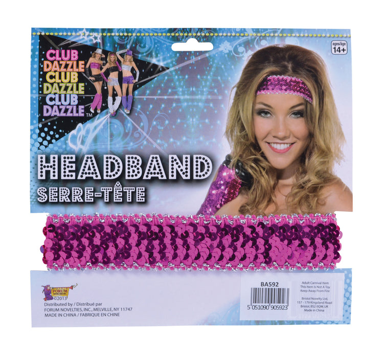 Sequin Headband - Pink