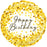 18" Foil Happy Birthday - Gold Sparkle Dots
