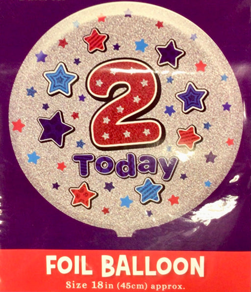 18" Foil Age 2 Balloon - Stars