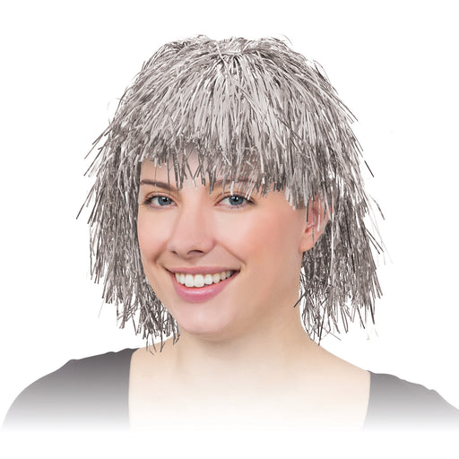 Tinsel Silver Wig