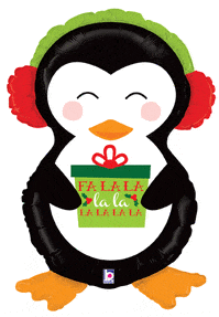 Foil Christmas Balloon - Holiday Penguin