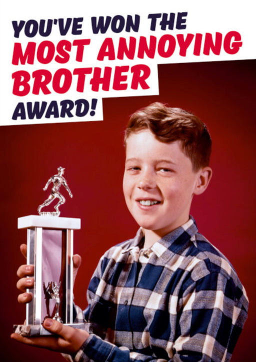 Most Annoying Brother Award. - The Ultimate Balloon & Party Shop