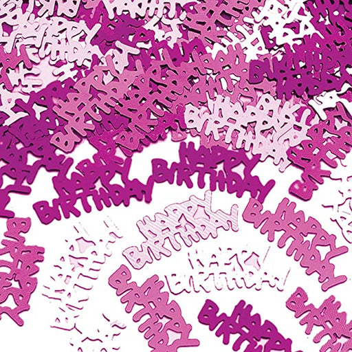 Happy Birthday Table Confetti - Light/Dark Pink