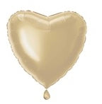 Heart Shaped Foil Balloon - Champagne Gold