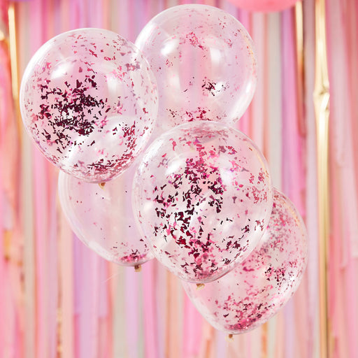 Confetti Filled Balloons -  Pink