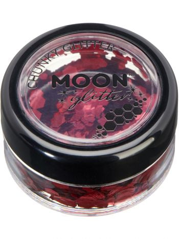 Cosmetic Chunky Glitter Pot - Red