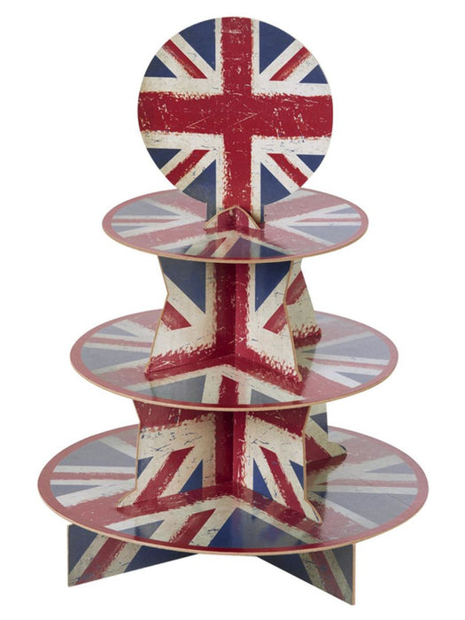 Union Jack Vintage Style Print Cake Stand