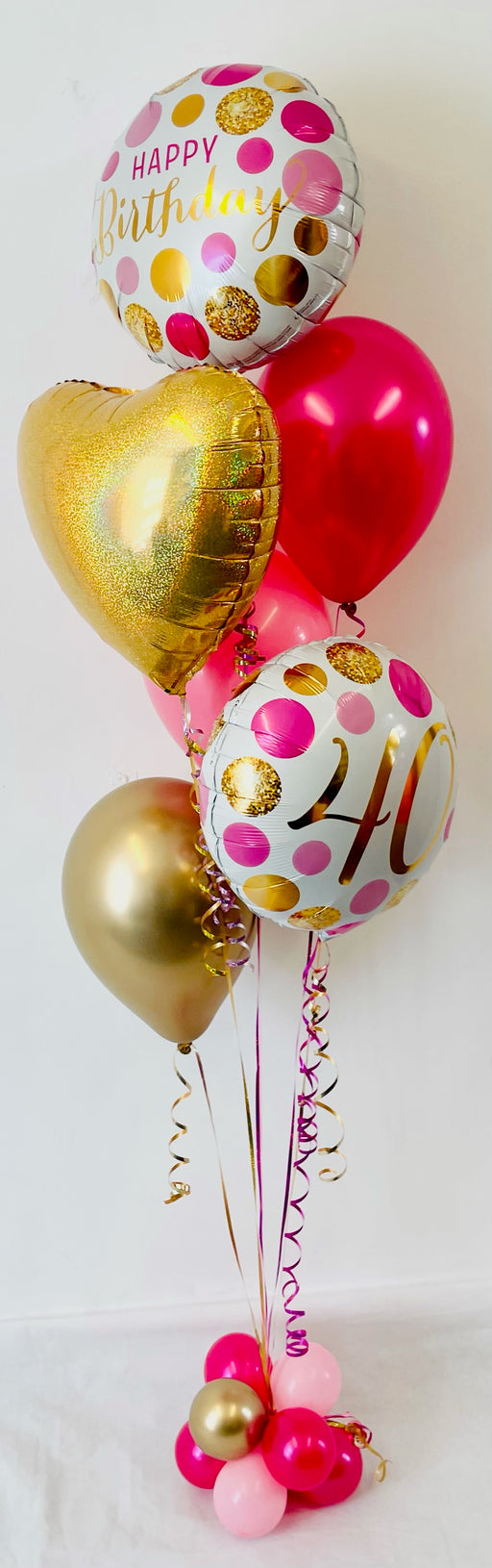 Pink Glitz Birthday Balloon Display