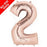 Mini Air Fill Number 2 Foil Balloon - Rose Gold