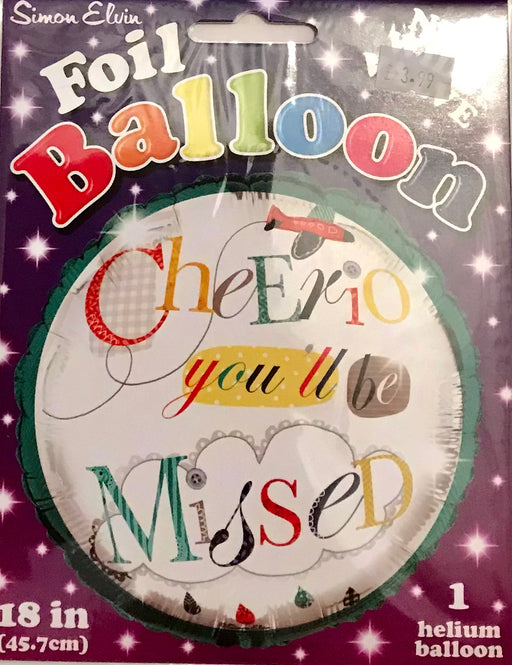 18" Foil Leaving Balloon - Cheerio