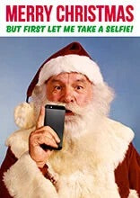 Comedy Christmas Card - Christmas Selfie. - The Ultimate Balloon & Party Shop