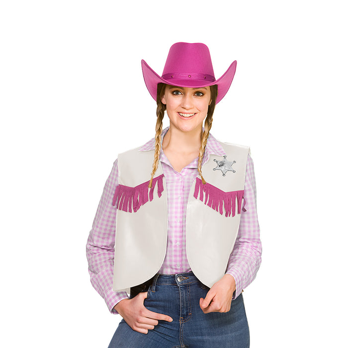 Cowboy Waistcoat - Pink