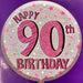 18" Foil Age 90 Balloon - Pink/Silver - The Ultimate Balloon & Party Shop