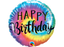 18" Foil Happy Birthday - Tie Dye Swirls
