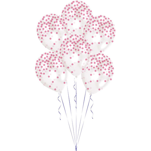 Confetti Print Balloons - Pink