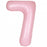 Number 7 Foil Balloon Matt Pink