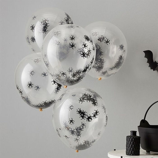 Halloween Confetti Spider Balloons - The Ultimate Balloon & Party Shop