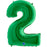 Number 2 Foil Balloon Lime Green - The Ultimate Balloon & Party Shop