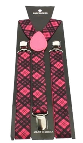 Pink Tartan Braces