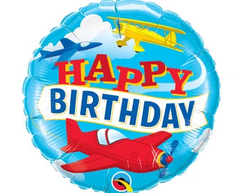 18” Foil Birthday Aeroplane Balloon