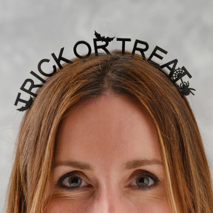 Black Trick or Treat Headband