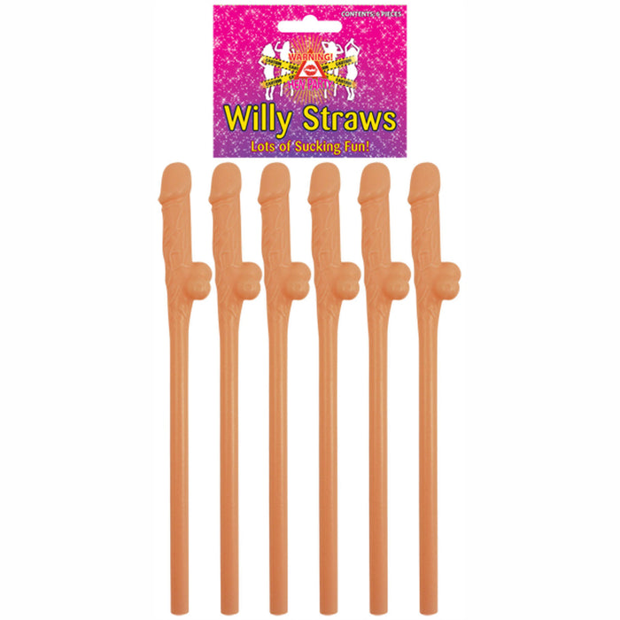 Willy Drinking Straws (6 pack)