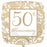 Golden 50th Anniversary Foil Balloon - Square - The Ultimate Balloon & Party Shop