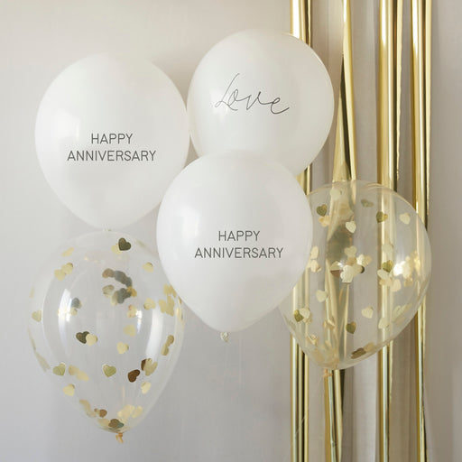 Happy Anniversary Balloons (5 Pack)