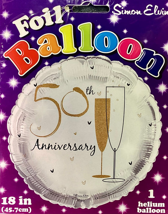 18” Golden Wedding Anniversary Balloon