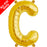 Mini Air Fill  Letter 'C' Foil Balloon - Gold - The Ultimate Balloon & Party Shop