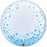 Deco Bubble Clear Balloon -  Blue Confetti
