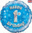 18" Foil 1st Birthday Boys Balloon - Blue Glitz