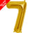 Mini Air Fill Number 7 Foil Balloon Gold - The Ultimate Balloon & Party Shop