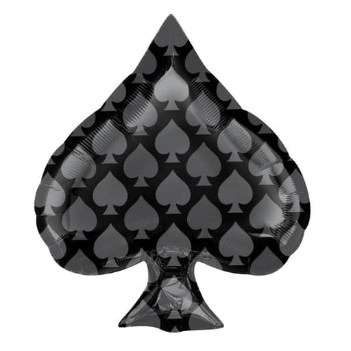 Spade Shaped Foil Balloon - Black - The Ultimate Balloon & Party Shop