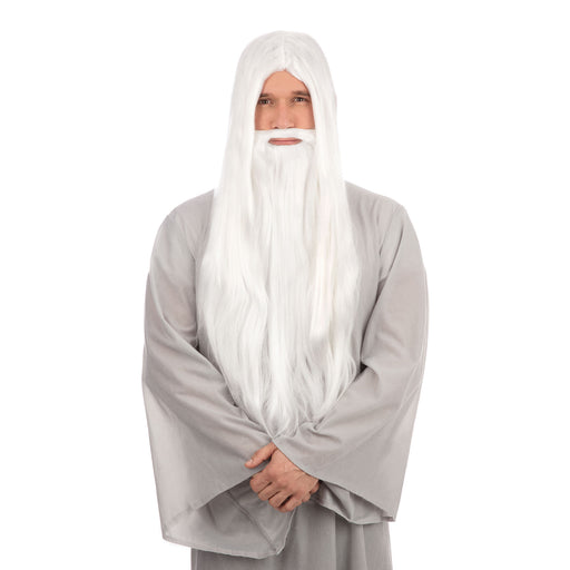 Wizard Wig & Beard - White