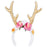 Flower Gold/White Antler Headband - The Ultimate Balloon & Party Shop