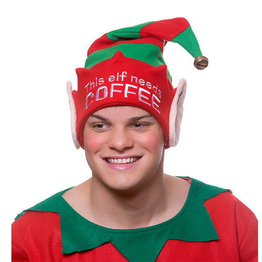Elf Hat With Ears - Needs Coffee