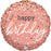 18" Foil Happy Birthday - Rose Gold Glitter