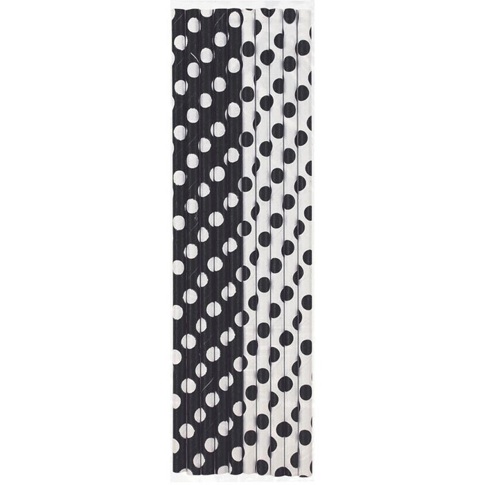 Paper Straws - Black & White.