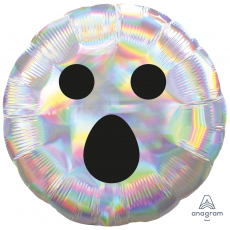 18" Foil Halloween Foil Balloon - Ghost Face (Holographic).