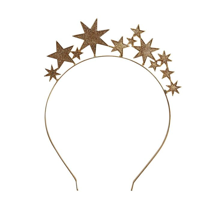 GOLD METAL STAR CHRISTMAS HEADBAND