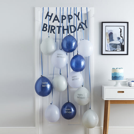 Happy Birthday Door Decoration Kit - Blue