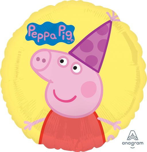 18" Peppa Pig Party Foil Balloon - Party Hat