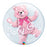 Double Bubble Balloon - Baby Girl Bear - The Ultimate Balloon & Party Shop