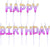 Happy Birthday Individual Letter Candles - pink gold