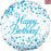 18" Foil Happy Birthday  - Blue Sparkle Dots - The Ultimate Balloon & Party Shop