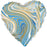 Marblez Foil Heart Balloon - Blue - The Ultimate Balloon & Party Shop